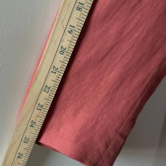 Lauren Ralph Lauren Dark Salmon Pink Single Breasted Linen Sport Blazer Size 44R - Picture 7 of 7